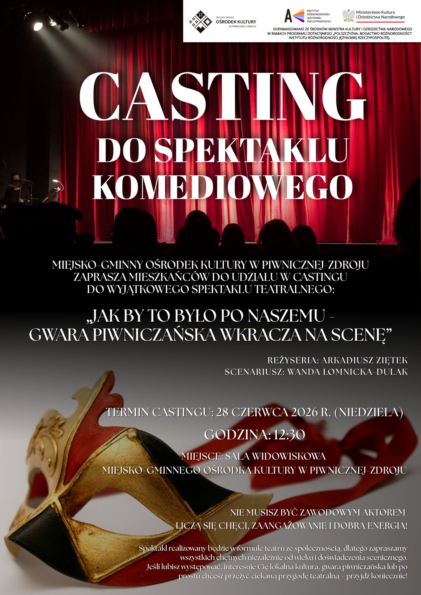 Casting do spektaklu komediowego